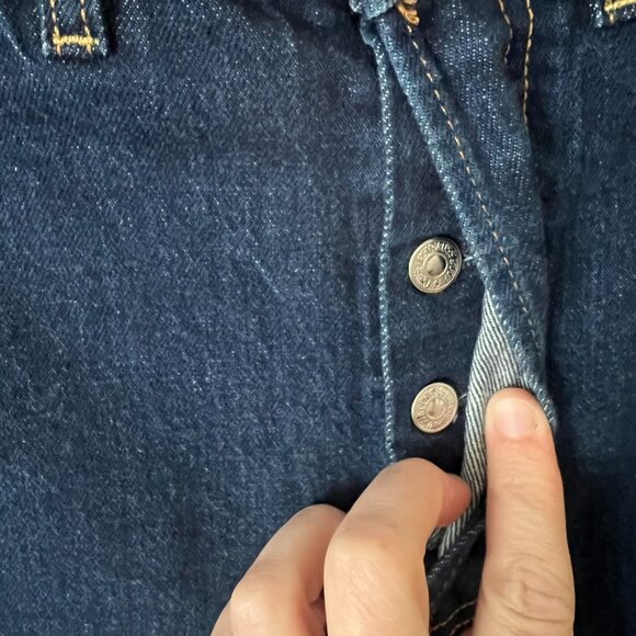 Levi's Tailored Ribcage Straight Leg Jeans Dark Wash Women's Size 27 - Picture 5 of 12